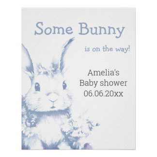 Some Bunny is coming Baby Shower  Poster