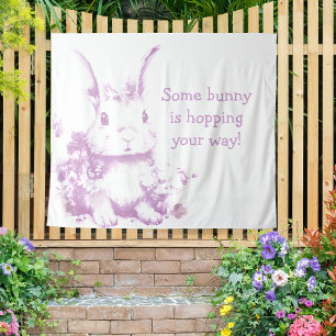Some Bunny is coming Your Way Baby Shower Tapestry
