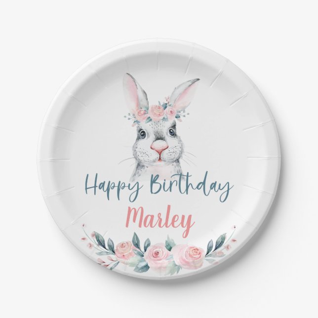 Some Bunny is Having a Birthday, Any Age Party Paper Plate (Front)