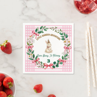 Some Bunny Is Having a Birthday Personalized Bunny Napkin