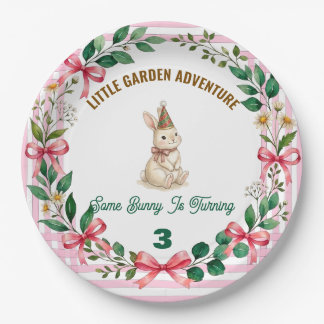 Some Bunny Is Having a Birthday Personalized Bunny Paper Plate