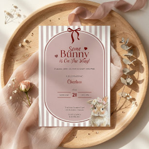 Some Bunny Is On The Way Baby Shower Invitation