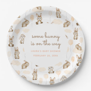 Some Bunny Is On The Way Baby Shower Paper Plate