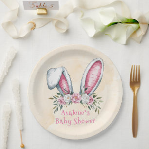 Some Bunny Is On The Way! Baby Shower Paper Plate