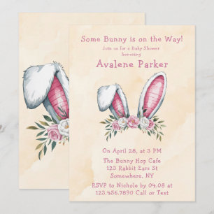 Some Bunny Is on the Way! Baby Shower Welcome Sign Invitation