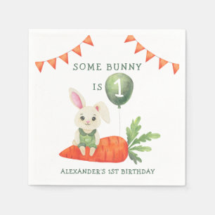 Some Bunny is One Birthday Napkin