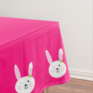 Some Bunny is One Cute Rabbit 1st Birthday Party Tablecloth