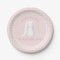 Some Bunny is One Pink Gingham Birthday