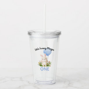 Some Bunny Is One Simple Cute Boys 1st Birthday  Acrylic Tumbler