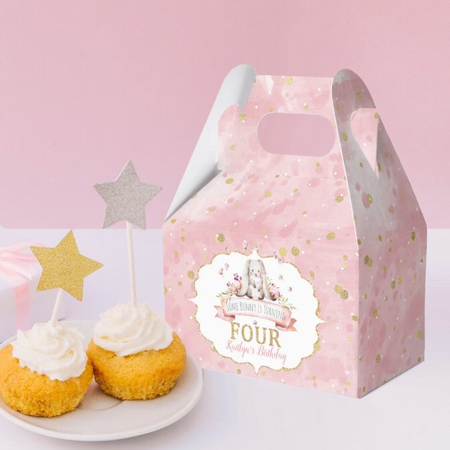 Some Bunny is Turning Four 4th Birthday Favor Box (Creator Uploaded)