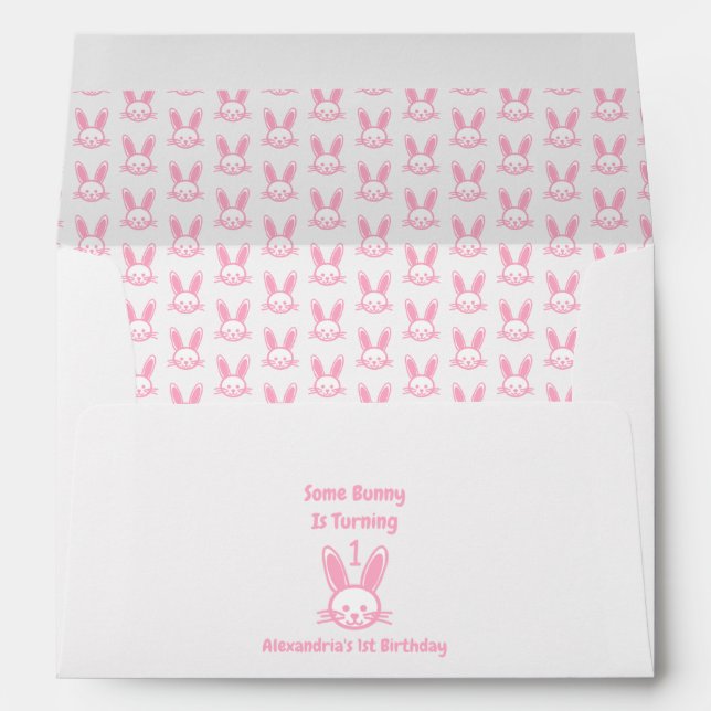 Some Bunny Is Turning One Birthday Envelope (Back (Bottom))