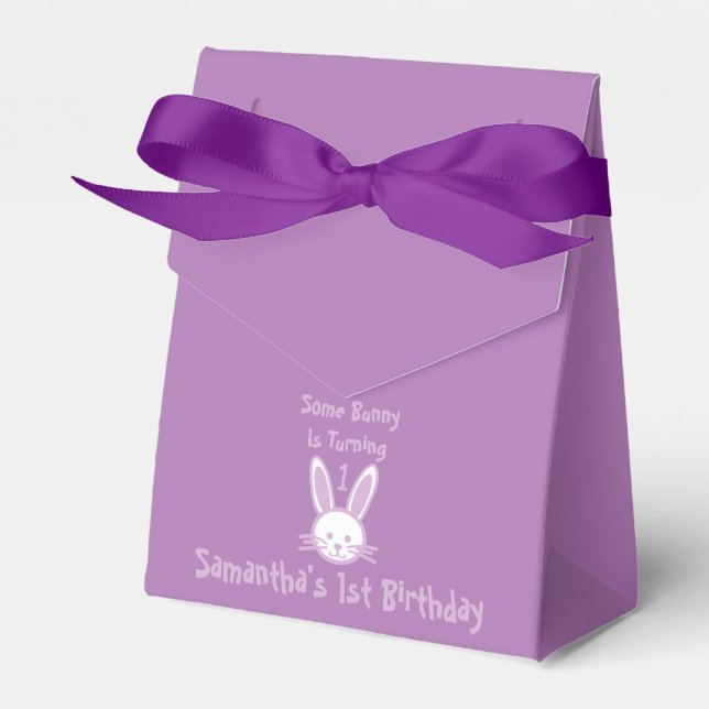 Some Bunny Is Turning One Birthday Favor Box (Front Side)
