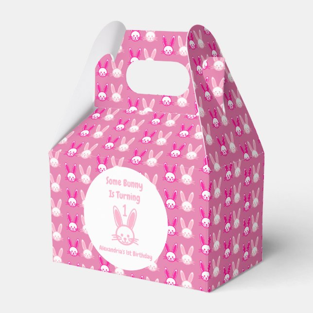 Some Bunny Is Turning One Birthday Favor Box (Front Side)