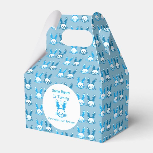 Some Bunny Is Turning One Birthday Favor Box (Front Side)