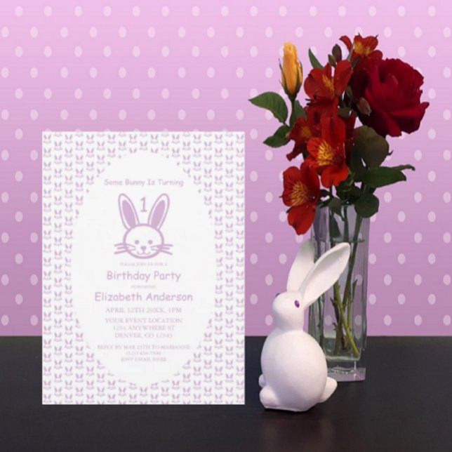 Some Bunny Is Turning One: First Birthday Invitation (Creator Uploaded)