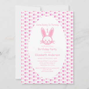 Some Bunny Is Turning One: First Birthday Invitation