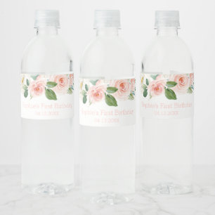 Some Bunny is Turning One First Birthday Water Bottle Label