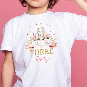Some Bunny is Turning Three 3rd Birthday T-Shirt