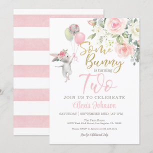 Some Bunny is Turning TWO Invitation