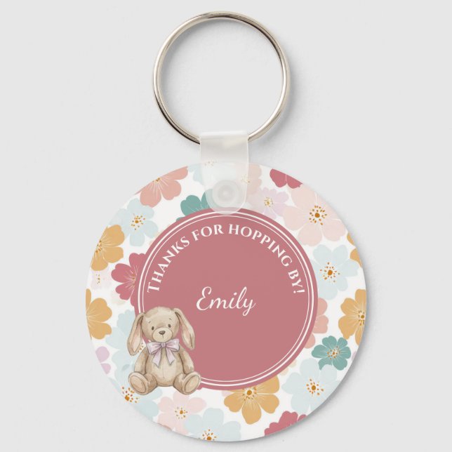 Some Bunny Keychain Bunny 1st Birthday Favour (Front)