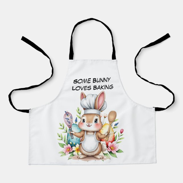 Some Bunny Loves Baking Apron (Front)