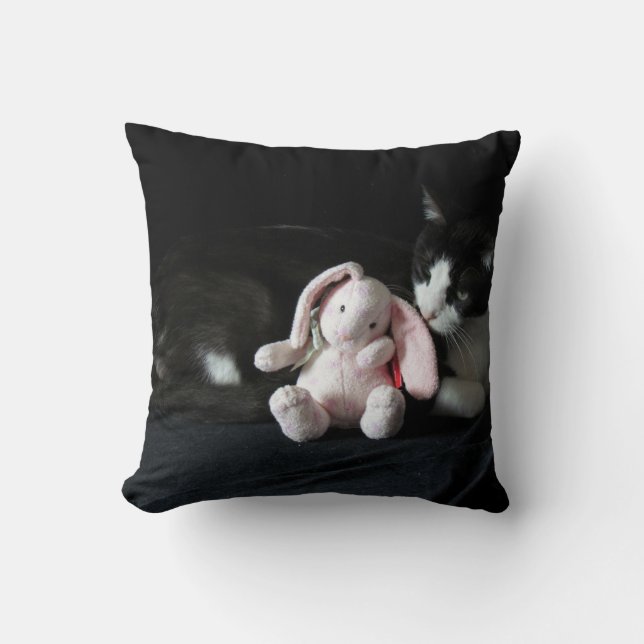 Some Bunny Loves Me  - Cat Pillow (Front)