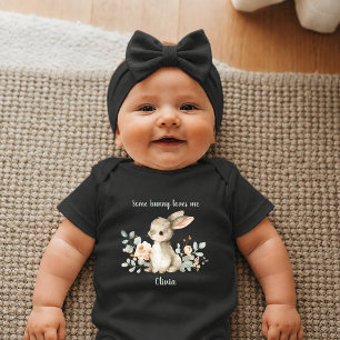 Some Bunny Loves Me Personalized Newborn Baby Bodysuit