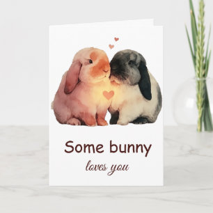 Some Bunny Loves You Couple Love Card