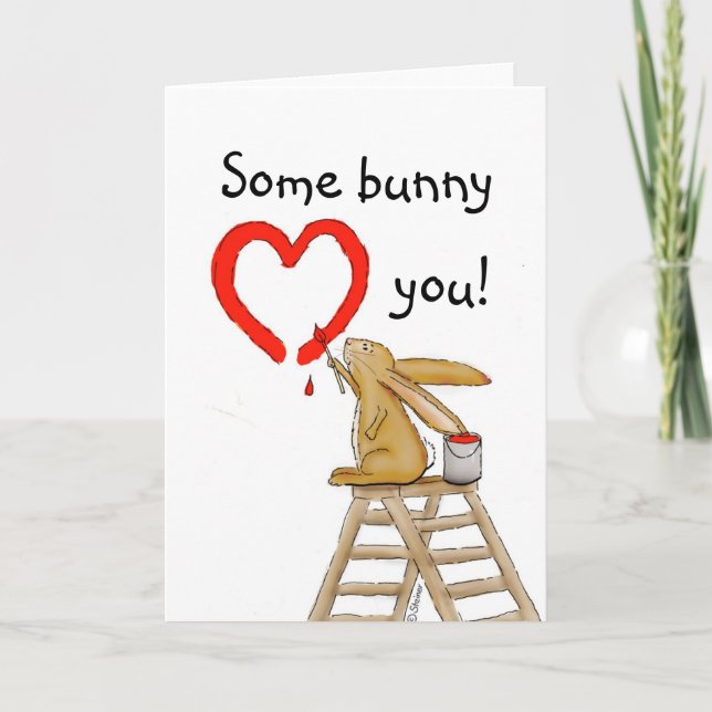 Some Bunny loves You! Holiday Card (Front)