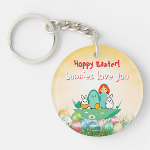 Some bunny loves you keychain