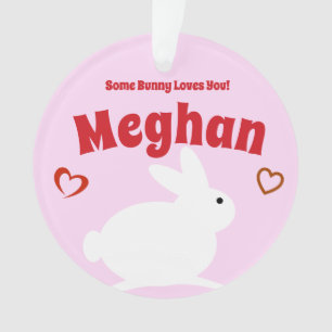 Some Bunny Loves You Personalized Ornament