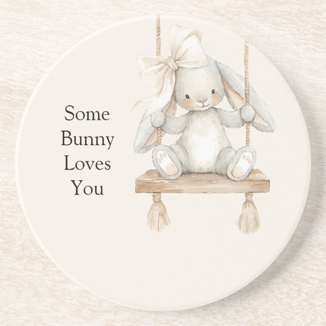 Some Bunny Loves You Swing Coaster (Front)