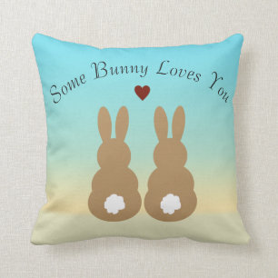 Some Bunny Loves You Throw Pillow