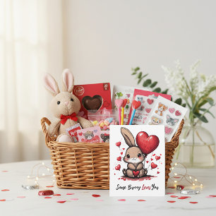 Some bunny loves you valentine holiday card