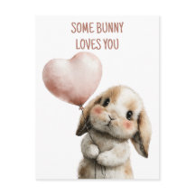 Some Bunny Loves You with Heart Balloon