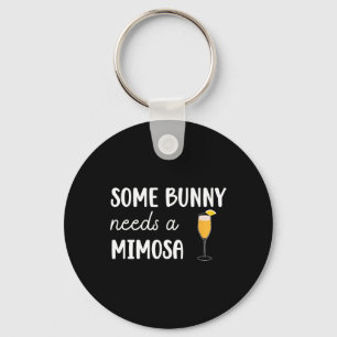 Some Bunny Needs A Mimosa Funny Men Women Easter  Keychain