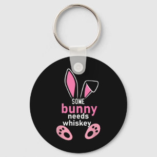 Some Bunny Needs Whiskey Keychain
