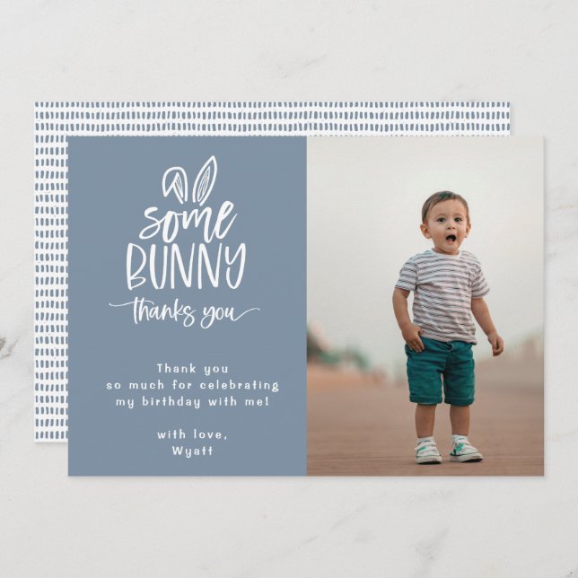 Some Bunny Photo Thank You Card (Front/Back)