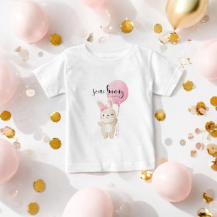 Some Bunny Pink Balloon BIG SISTER Baby T-Shirt