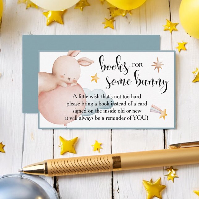 Some Bunny Shooting Star Books for Baby Shower Enclosure Card (Creator Uploaded)