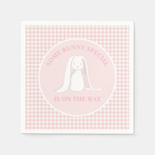 Some Bunny Special is on the way Baby Shower Napkin