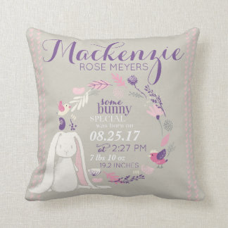 Some Bunny Special Nursery Keepsake Throw Pillow