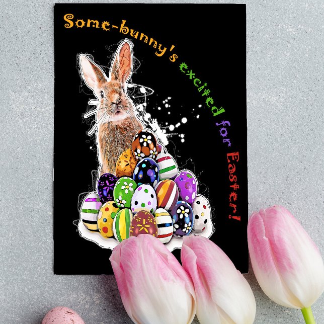 Some-bunny's excited for Easter! Card (Some-bunny's excited for Easter! Note Card)