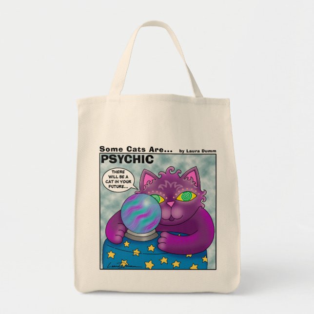 Some Cats Are Psychic Tote Bag (Front)