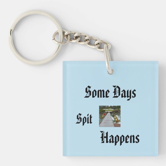 Some Days Split Happens Funny Lawn Bowls Design, Keychain (Front)