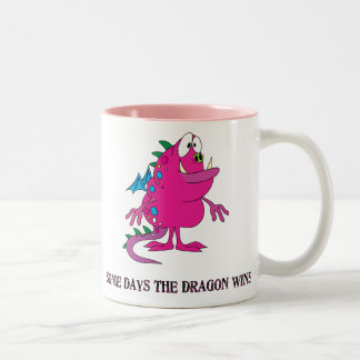 Some Days the Dragon Wins Two-Tone Coffee Mug