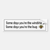 Some days you're the windshield some the bug funny
