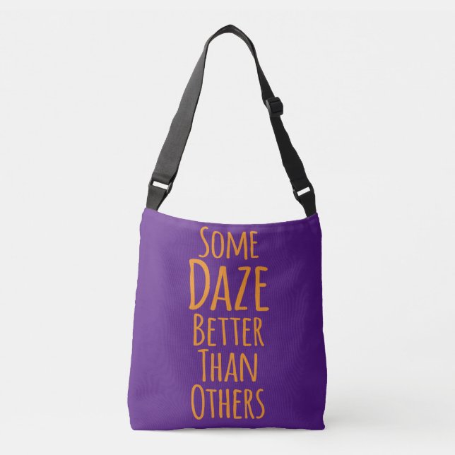Some Daze Better Than Others Gfx 04 Orange Flip Crossbody Bag (Front)