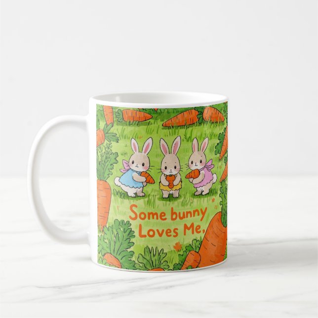 Some Easter Bunny Loves Me  Coffee Mug (Left)