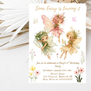 Some Fairy Is Turning 2 Birthday Party Invitation